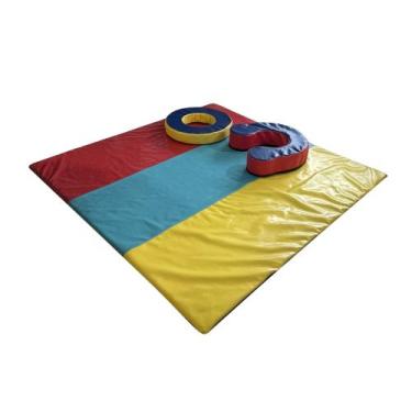 Imagem de Tapete Infantil Multicolorido Listras - School Center