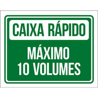 Imagem de Kit 3 Placas Verde Caixa Rápido Máximo 10 Volumes 36X46