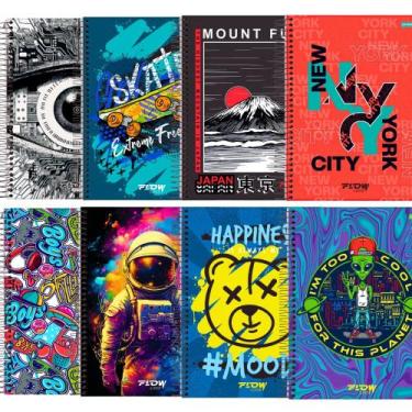 Imagem de Kit 10 Caderno Jandaia Espiral Capa Dura Universitário 1 Matéria 80 Fo