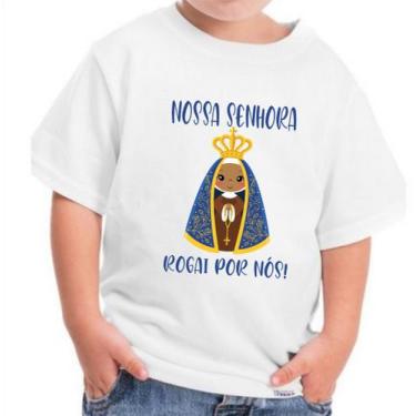 Imagem de Camiseta Infantil Nossa Senhora Aparecida, Rogai por nós  Est.2 - ZLpr