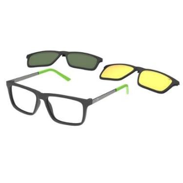 Imagem de Armação De Óculos Mormaii Swap 6 Clip On M6132dm555 Cinza Fosco-Masculino