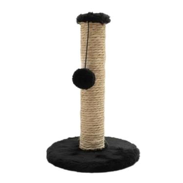 Imagem de Arranhador Para Gatos Poste Torre com Brinquedo Gato (Preto)