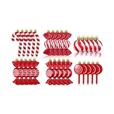 Imagem de Conjunto De 30 Enfeites De Árvore De Natal Em Forma De Pirulito De 6-1