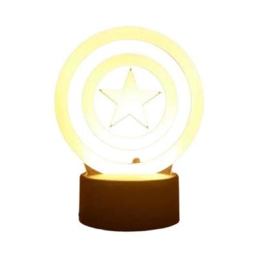 Imagem de Lâmpada LED 3D Do Personagem Ironman Spiderman Da Disney Para Quarto I