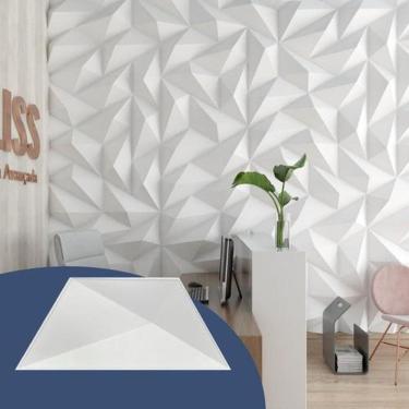 Imagem de Placa 3D Trapézio Revestimento Parede 1 Unid Pvc Painel