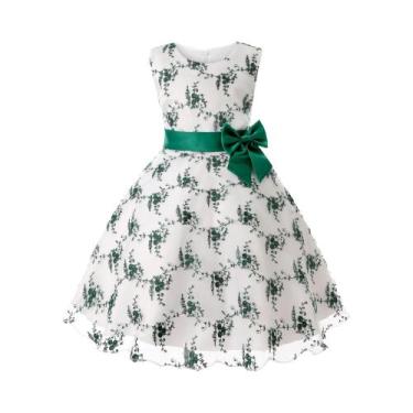 Imagem de Vestido De Princesa Com Renda Bordada Para Meninas, Estilo Europeu-Ame