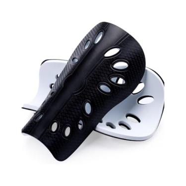 Imagem de 2 caneleiras de futebol, caneleiras respiráveis para jogos de futebol, almofada protetora de EVA para homens e mulheres