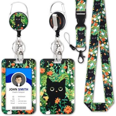 Imagem de SEAVILIA Porta-crachá de identificação retrátil, cordões para carretel de crachá de identificação com cordão separável, chaveiro destacável, ideal para escritório, navio de cruzeiro, uso diário por