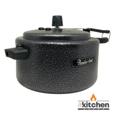 Imagem de Panela de Pressão 4,5 Litros Preta Craqueada Antiaderente - Panelar Co