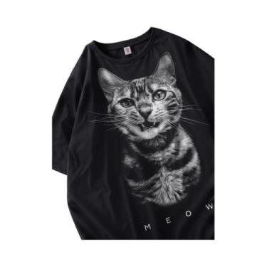 Imagem de Camisetas Femininas De Algodão Oversized Com Estampa De Cachorro Dober