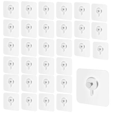 Imagem de Grampos de Parede Adesivos Pingentes para Fixação sem Perfuração e Rastro Ganchos Acrílico Alta Resistência Roupas Chaves Fotos Multi-Aplicáveis