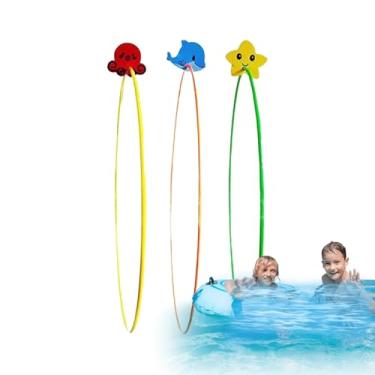 Imagem de Anéis de mergulho para piscina – 3 brinquedos divertidos de piscina, anéis flutuantes de alta estabilidade para prática de mergulho para crianças