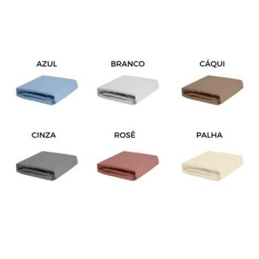 Imagem de Lençol Percal 180 Fios 100% Algodão Solteiro Casal Queen King Elástico