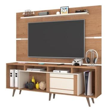 Imagem de Conjunto Rack e Painel Roma Sala para TV até 65 Polegadas - Atualle Mó