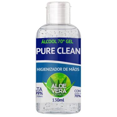 Imagem de Alcool Gel 70% Pure Clean Higienizador de Mãos 130ml Aloe Vera