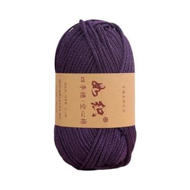 Imagem de Fio De Crochê E Tricô 100g 85M, 65% Algodão, Linha De Lã Artesanal Par