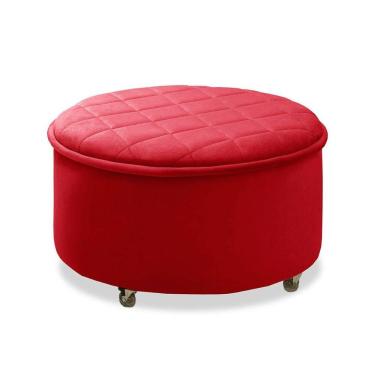 Imagem de Puff Sapateira Baú Decorativo Zeus Vermelho Soft