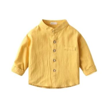 Imagem de Camisa De Algodão Infantil De Manga Comprida, Primavera Outono, Roupas