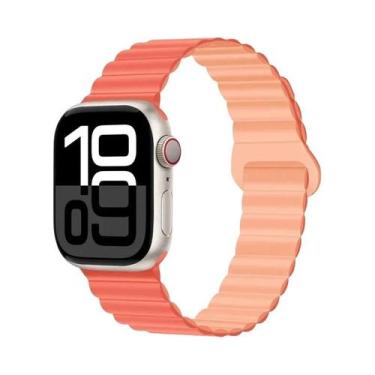 Imagem de Pulseira Esportiva Magnética De Silicone 42mm 44mm 45mm 46mm 49mm Para