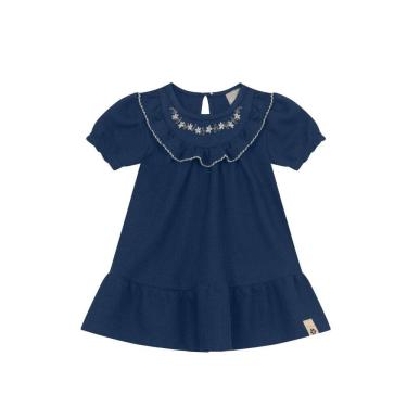 Imagem de Vestido bebê menina com bordado Mundi
