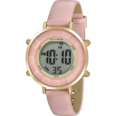 Imagem de Relógio Mondaine Feminino Rosa 53876LPMVDHF Digital 5 Atm Cristal Mine