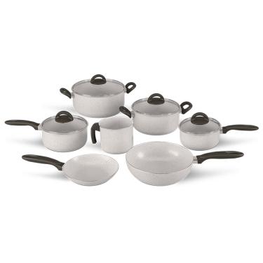 Imagem de Jogo de Panelas 7 Peças Brinox Suprema Ceramic Life Antiaderente Mineral Resist 