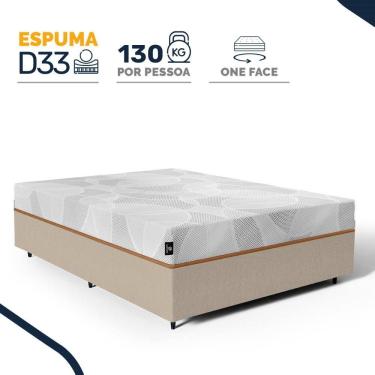 Imagem de Cama Box com Colchão de Espuma D33 Enrolado Sonno Full - Umaflex Casal 138cm