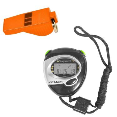 Imagem de Kit 1 Cronometro Poker Digital Start+1 Apito Poker Profissional Tucano 3 Camadas de Ar 116 Decibéis-Masculino