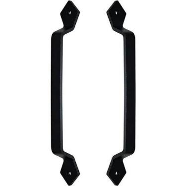 Imagem de Puxador Duplo Colonial Aço Horus Preto Fosco 300Mm Colonial - Máxima m