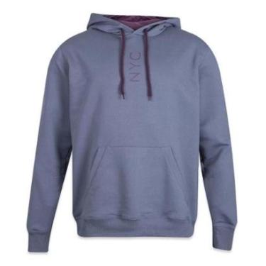 Imagem de Moletom Caguru New Era NYC Simple Sign Cinza Escuro-Masculino