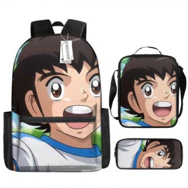 Imagem de Conjunto de mochilas Captains Ozoras Tsubasas Anime School 3 unidades 