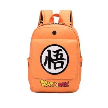Imagem de Mochila Orange Supers Saiyans Wu para crianças escolares de algodão - 
