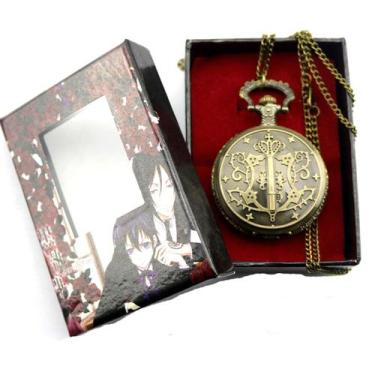Imagem de Relógio de bolso Black Butlers Sebastian Retro com corrente - yiweisai