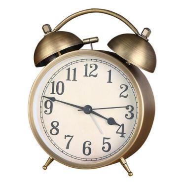 Imagem de Despertador de mesa, relógio de mesa, campainha dupla mecânica de cabe