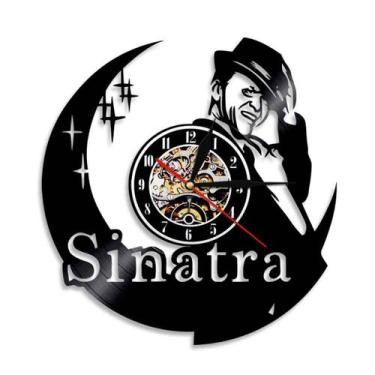 Imagem de Relógio de parede Sinatra Vinyl Record Anime Black 30cm - yiweisai