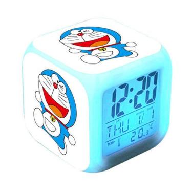 Imagem de Despertador digital LED Doraemons Square 8x8x8cm para crianças - yiwei