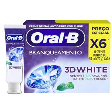 Imagem de Oral-B Pasta de Dente 3D White Branqueadora, 6 Unidades 70 g