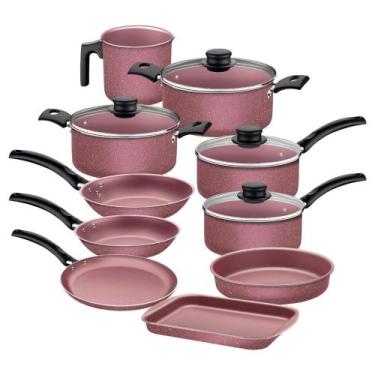 Imagem de Jogo de Panelas Tramontina Turim 10 Peças em Alumínio Antiaderente Sta