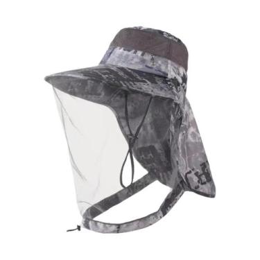Imagem de Chapéu Unissex Dobrável Com Rede Anti-Mosquito E Proteção UV Para Pesc
