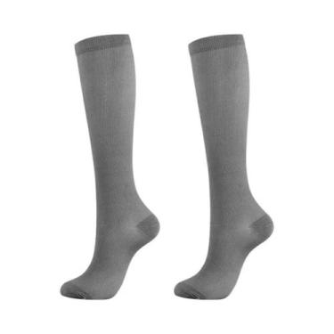 Imagem de Meias De Compressão Em Cores Sólidas Para Circulação Sanguínea, Esport