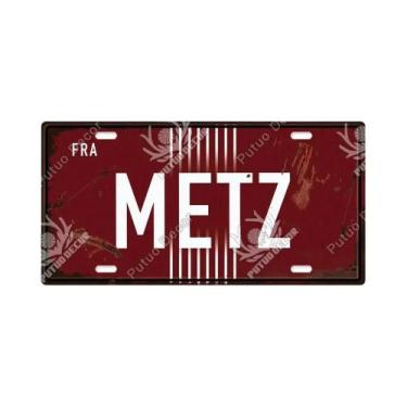 Imagem de Placa De Metal Vintage Francesa Com Tema Urbano, Letreiro De Lata Esti