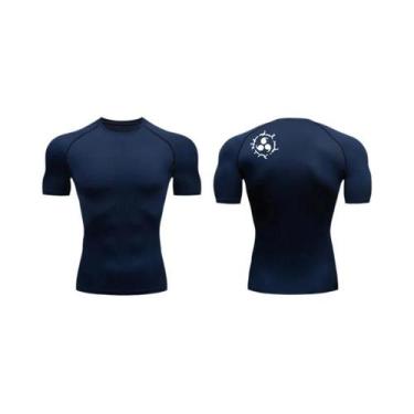 Imagem de Camiseta Masculina De Compressão Com Estampa, Secagem Rápida, Elástica
