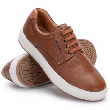 Imagem de Sapatênis Couro Masculino Casual Art Nobre 3115, Marrom, 40
