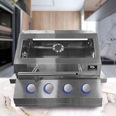 Imagem de Churrasqueira A Gás Para Embutir 4 Queimadores Gourmet Mimo Style