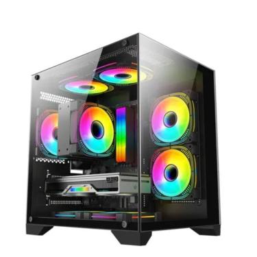 Imagem de Gabinete para Computador CG 0830 Aquário Micro ATX Aço Suporte para Watercooler