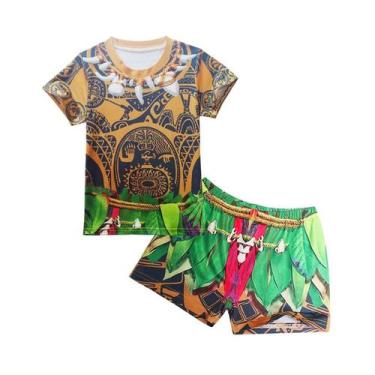 Imagem de Fantasia Big Eyes Fish Maui Kids com camisa e calça de tatuagem