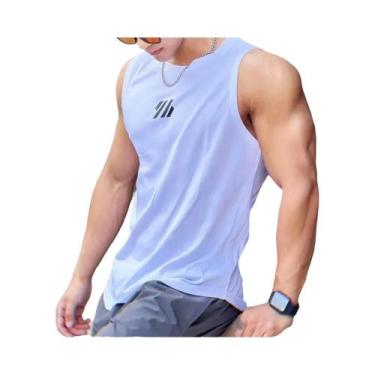 Imagem de Camiseta Sem Mangas Masculina Em Malha Para Academia, Top De Alta Qual
