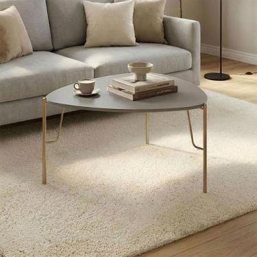 Imagem de Mesa de Centro para Sala 31cm com Pés em Metal 100% MDF - Casa Lar Inc