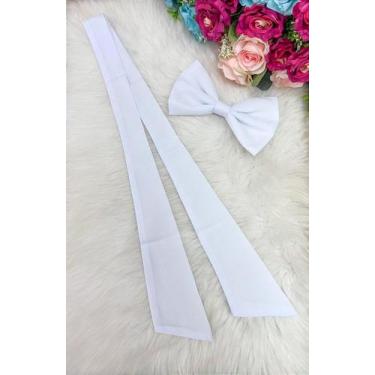 Imagem de Laço Opcional para Vestido Selena Branco - Acessório Infantil - Vila L
