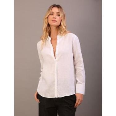 Imagem de Camisa Social Manga Longa Básica de Linho Calvin Klein-Feminino